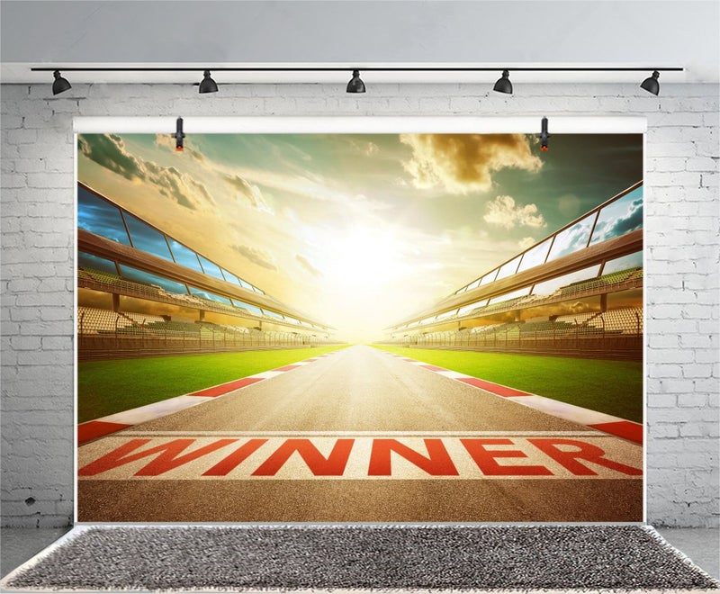 Yeele Race Track Photography Backdrops - Photo Background - Yeele 8x6ft Vinyl Racing Competition Sports Circuit Backdrop Man Boy Girl Youngster Portrait Shooting Studio Props - Image 3